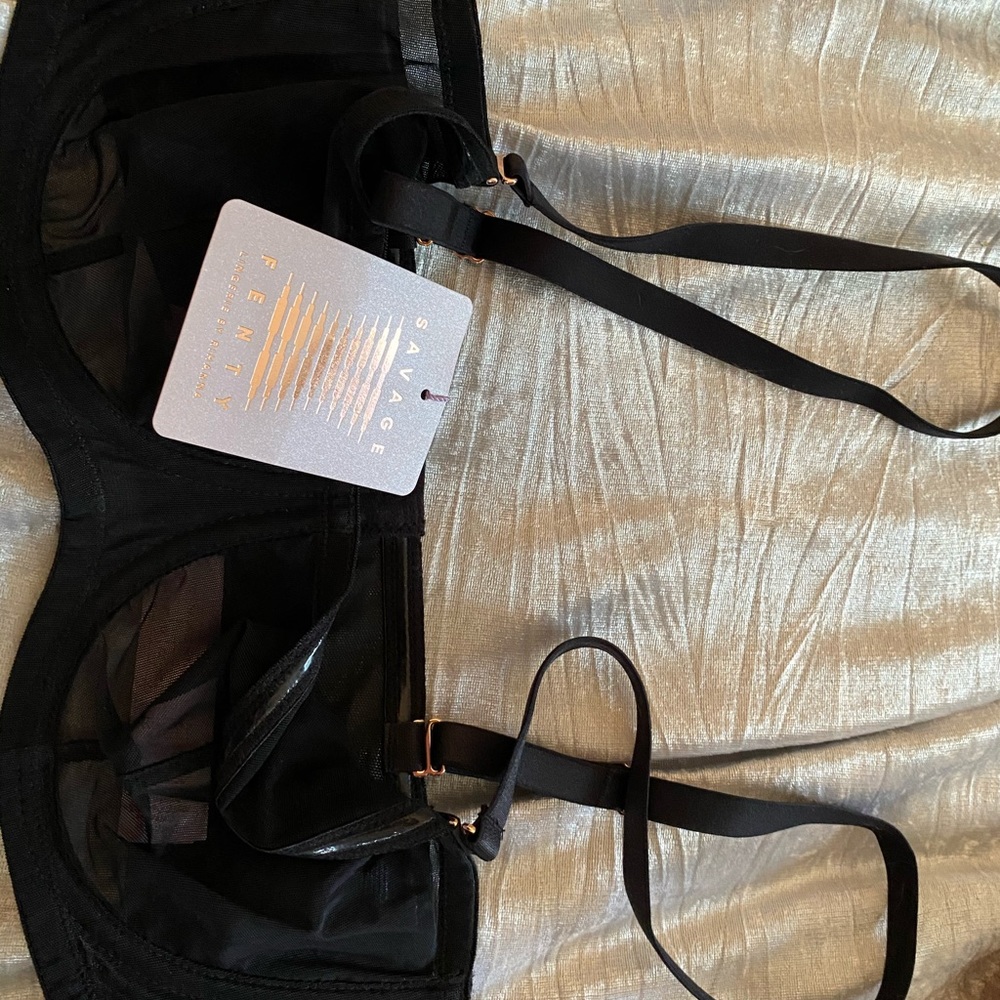 Savage x Fenty mesh black bra